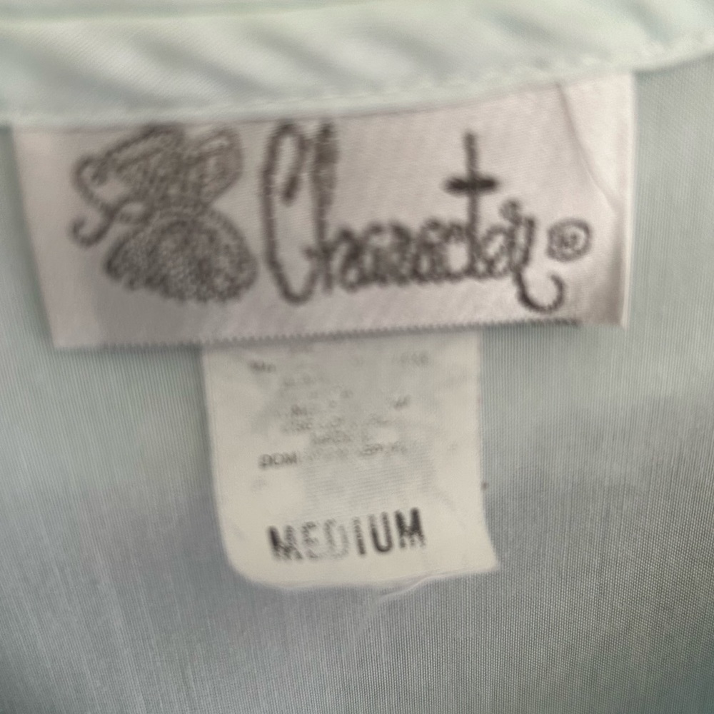 🌷 VINTAGE 60’s Character Nightgown Light Green Embroidered - Picture 7 of 7